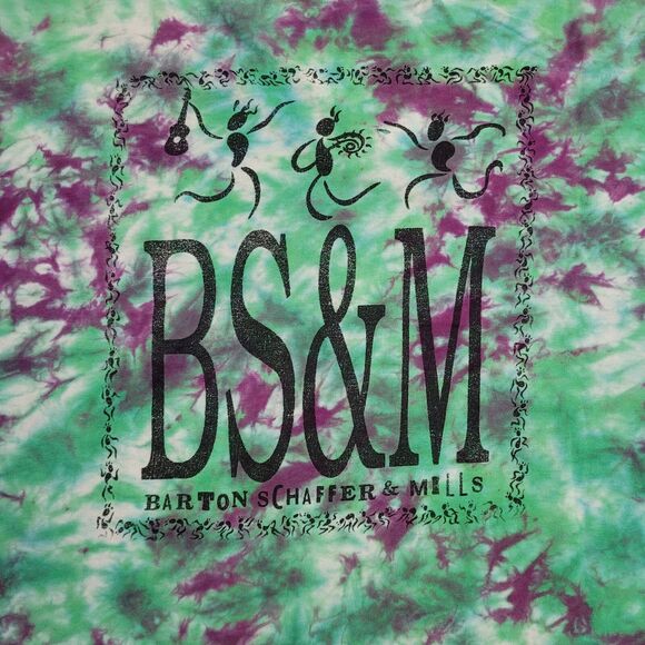 Vintage 90s Crumpled Tie-Dye Shirt XL 23x26 Green - Picture 14 of 14